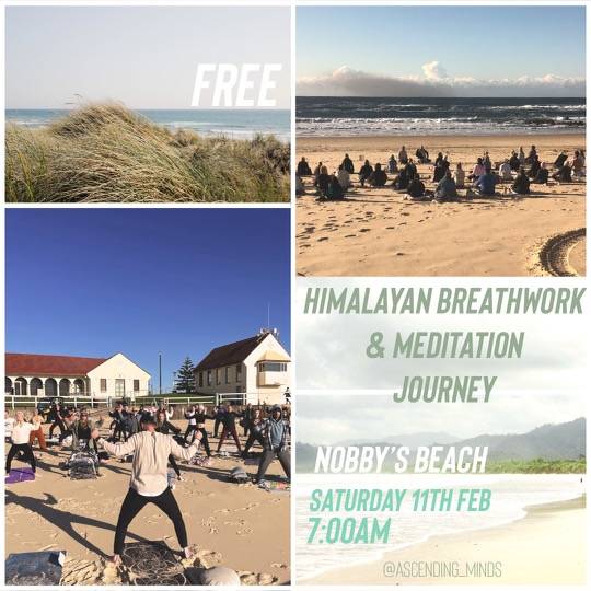 Free Himalayan Breathwork Journey – Nobby’s Beach – Newcastle Feb 11th