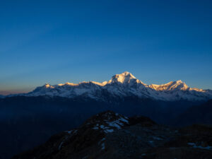 a mountain range with snow on top