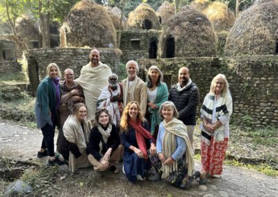 Geoff Running a retreat in Rishikesh India