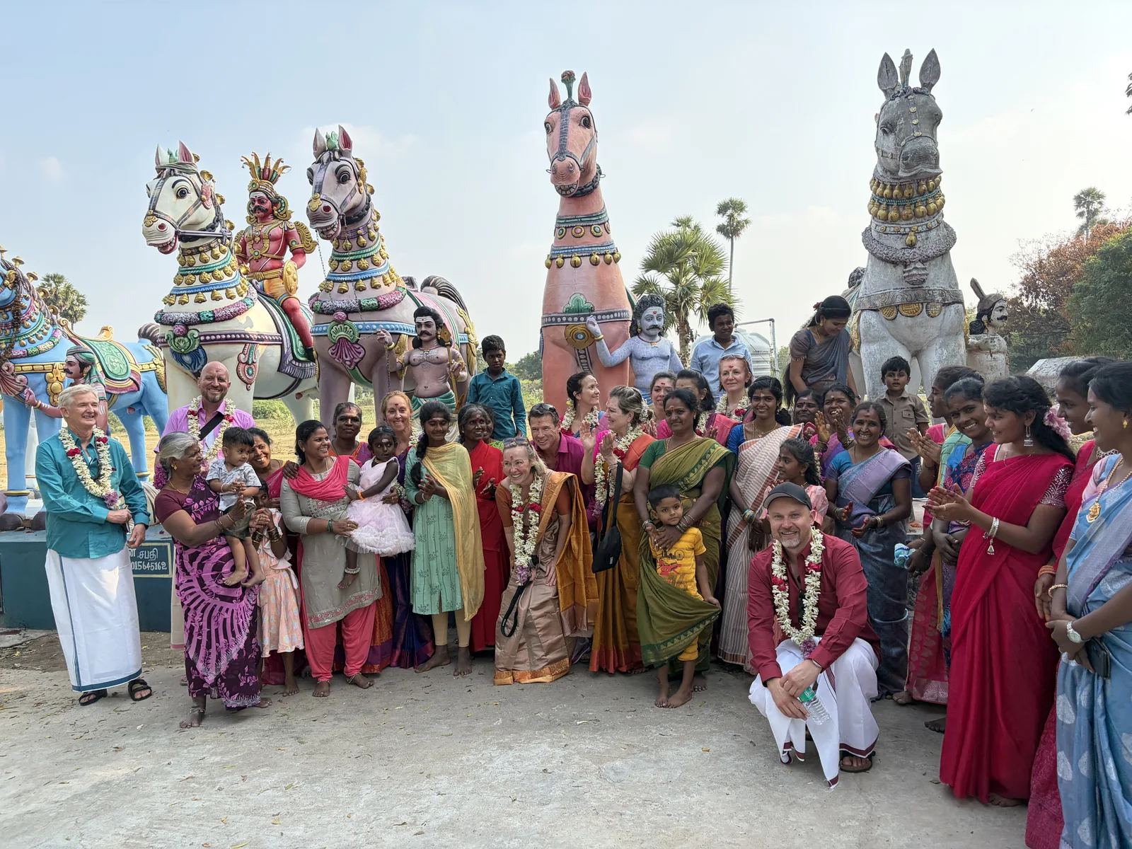 Temple of Time group celebrating Pongal with local villagers in Tamil Nadu