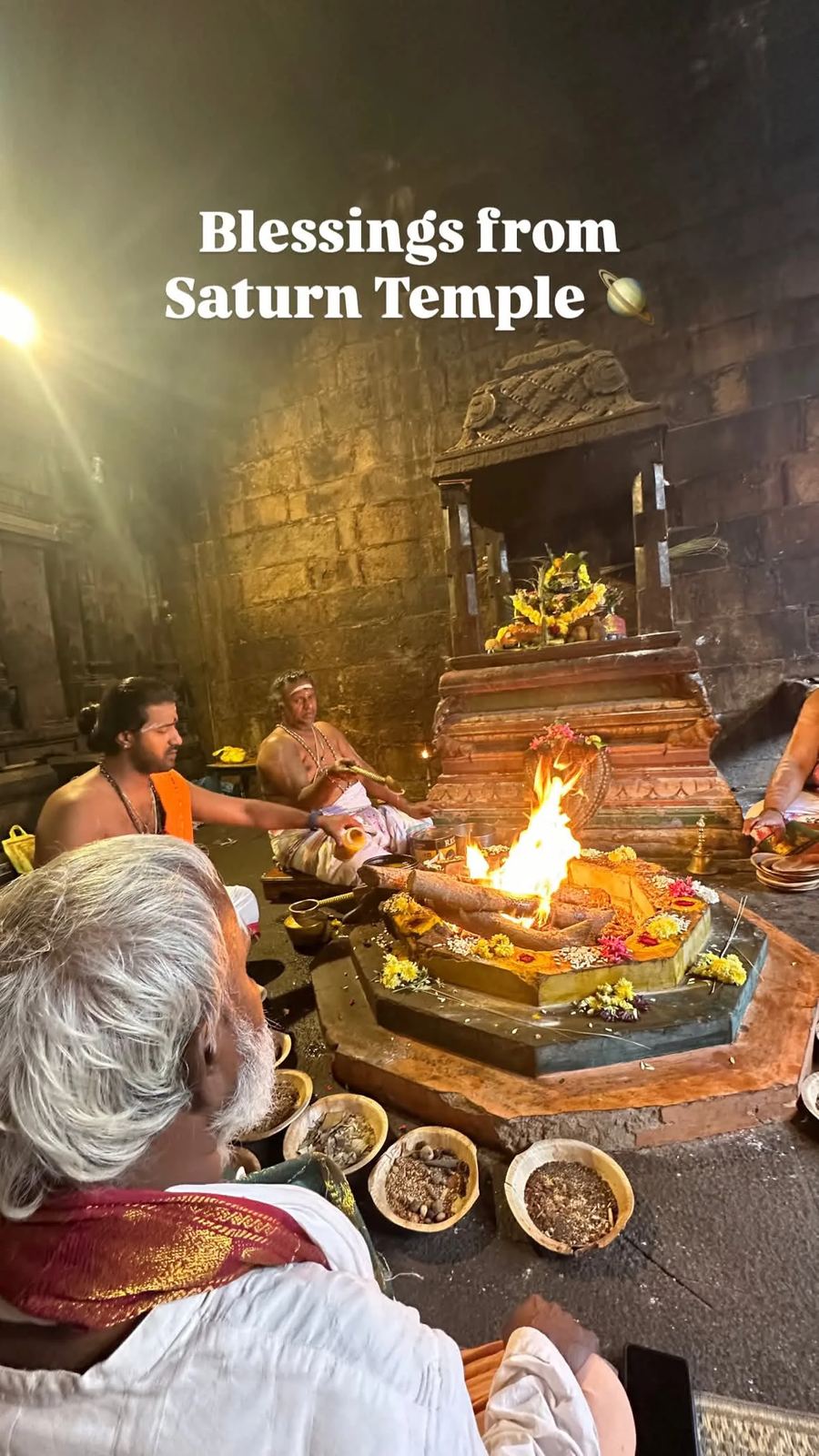 Saturn temple yagya ceremony during the Temple of Time retreat