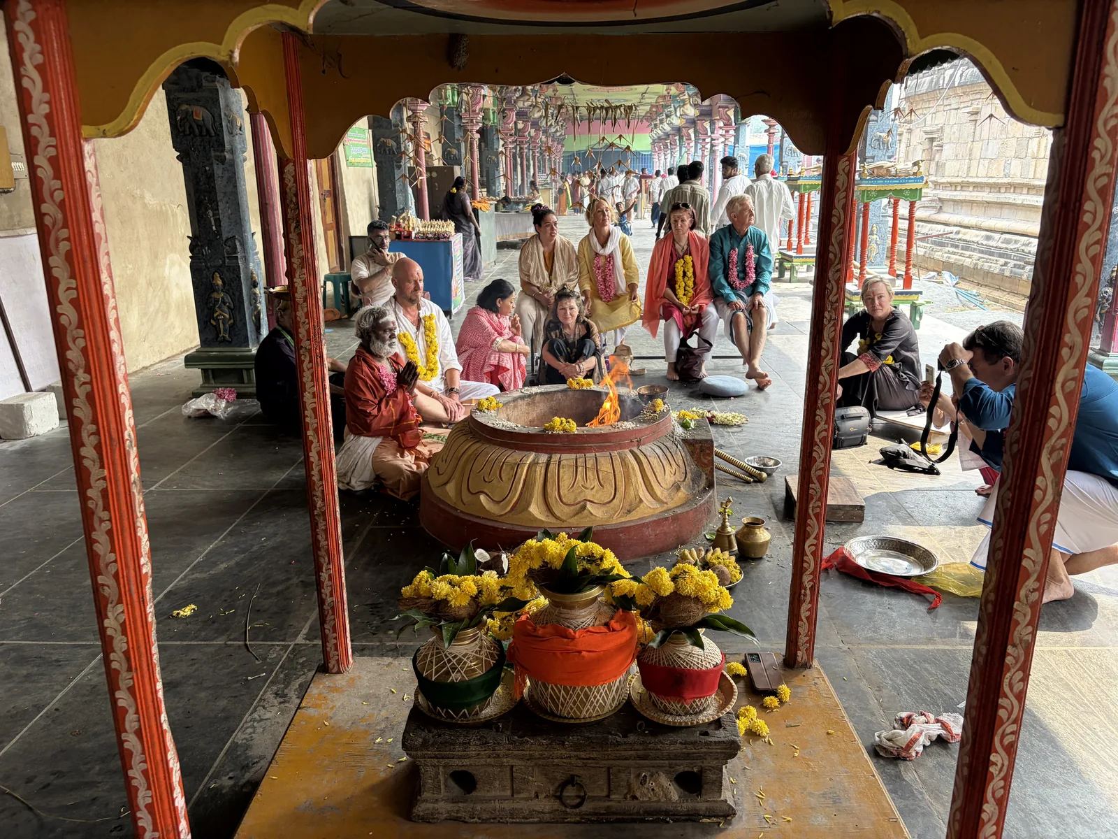 Sun Temple yagya ceremony during the Temple of Time pilgrimage