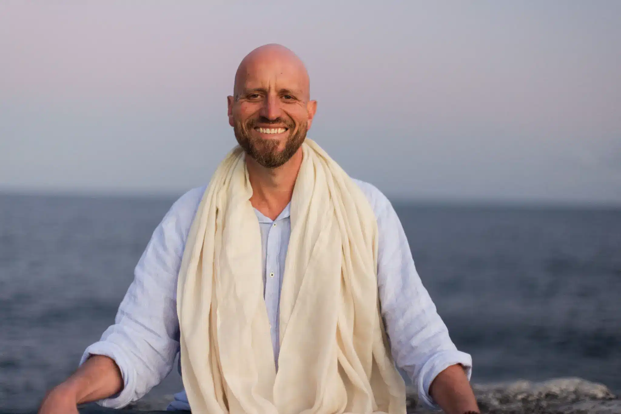 Geoff Rupp, founder of Find Your Calm, by the sea