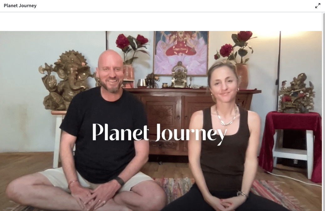 Geoff and Georgia introducing the Planet Journey course bonus